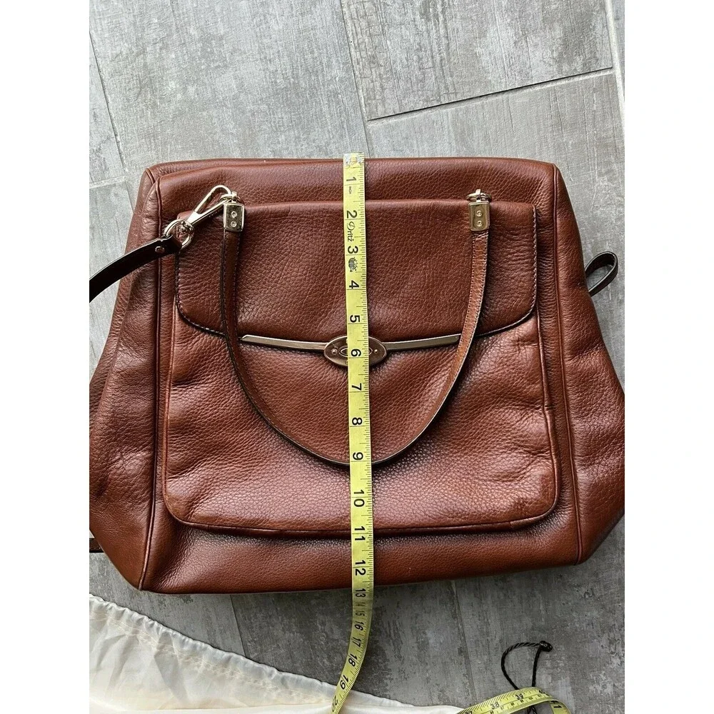 COACH Designer Madison Leather North South Satchel 25170 Chestnut Brown STUNNING